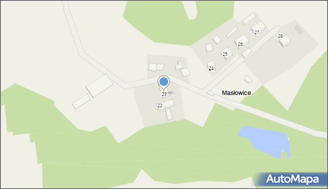 Masłowice Tuchomskie, Masłowice Tuchomskie, 23, mapa Masłowice Tuchomskie