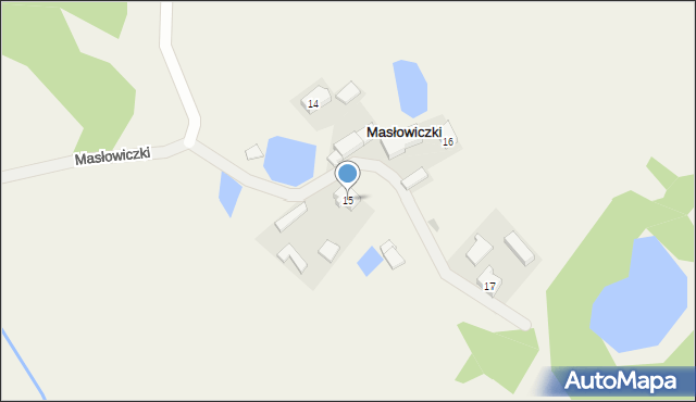 Masłowiczki, Masłowiczki, 15, mapa Masłowiczki