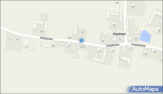 Masłowo, Masłowo, 11, mapa Masłowo