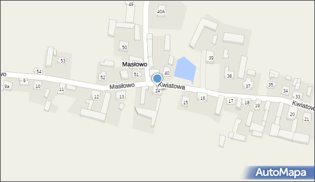 Masłowo, Masłowo, 14, mapa Masłowo