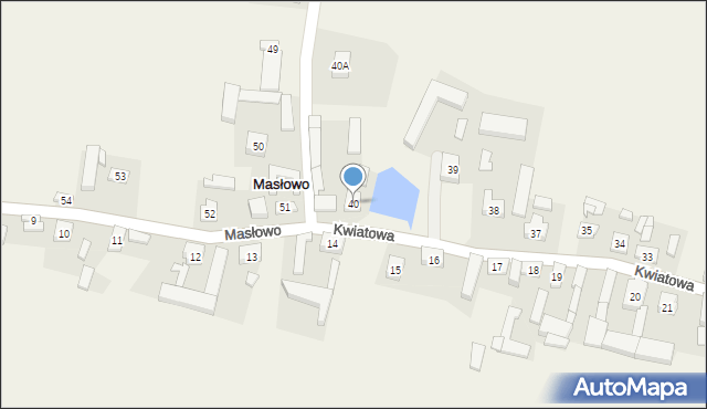 Masłowo, Masłowo, 40, mapa Masłowo