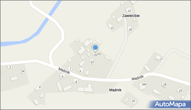 Maśnik, Maśnik, 11, mapa Maśnik