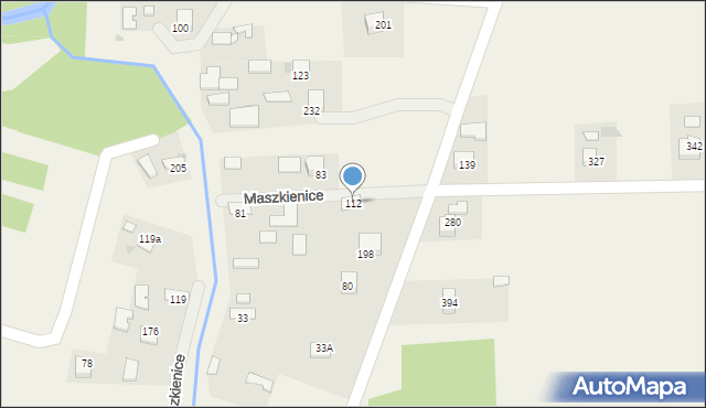 Maszkienice, Maszkienice, 112, mapa Maszkienice