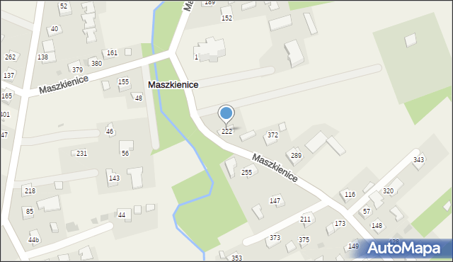 Maszkienice, Maszkienice, 222, mapa Maszkienice