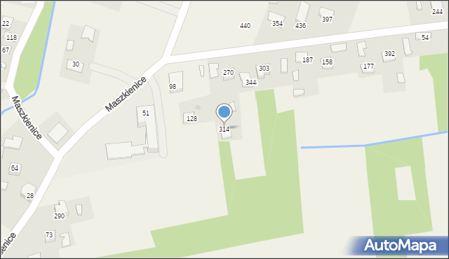 Maszkienice, Maszkienice, 314, mapa Maszkienice