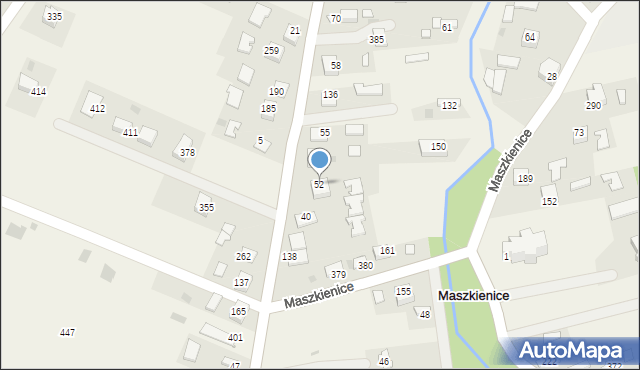 Maszkienice, Maszkienice, 52, mapa Maszkienice