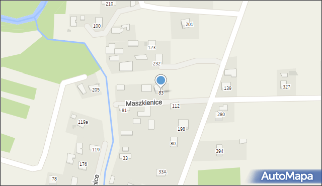 Maszkienice, Maszkienice, 83, mapa Maszkienice