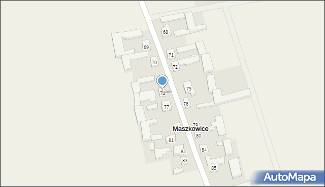 Maszkowice, Maszkowice, 74, mapa Maszkowice