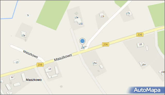 Maszkowo, Maszkowo, 13b, mapa Maszkowo