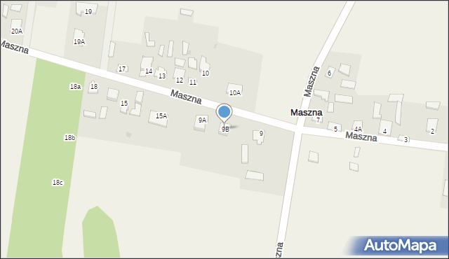 Maszna, Maszna, 9B, mapa Maszna