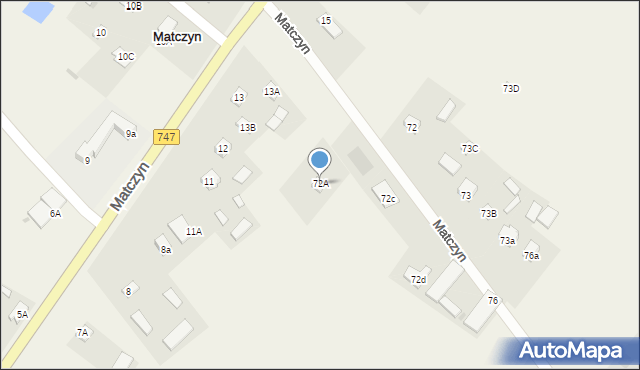 Matczyn, Matczyn, 72A, mapa Matczyn