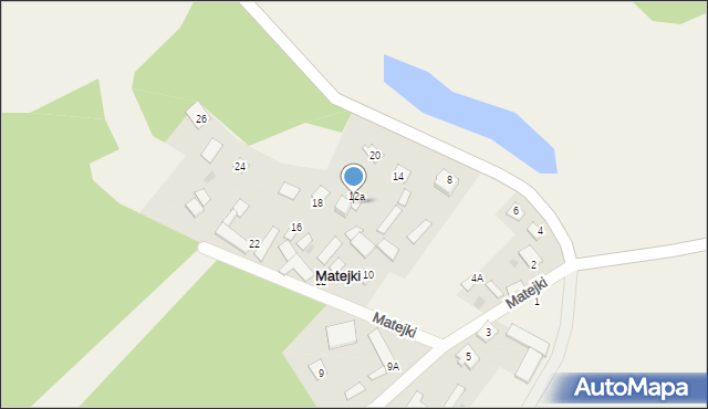 Matejki, Matejki, 12, mapa Matejki