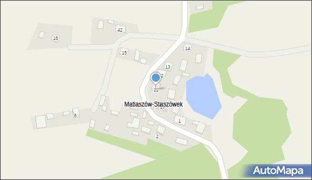 Matiaszów, Matiaszów-Staszówek, 11, mapa Matiaszów