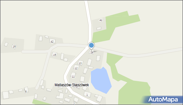 Matiaszów, Matiaszów-Staszówek, 14, mapa Matiaszów