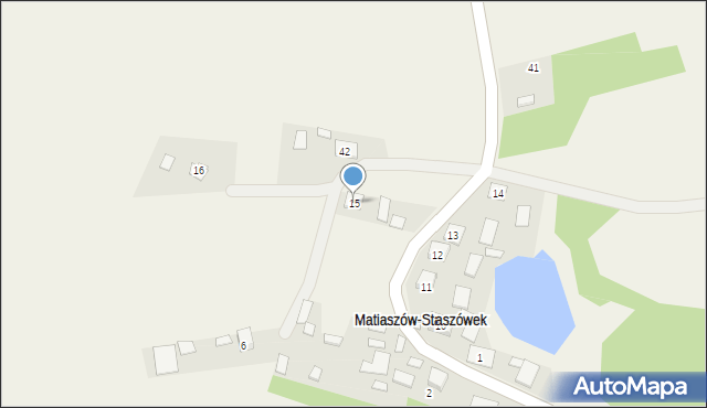 Matiaszów, Matiaszów-Staszówek, 15, mapa Matiaszów