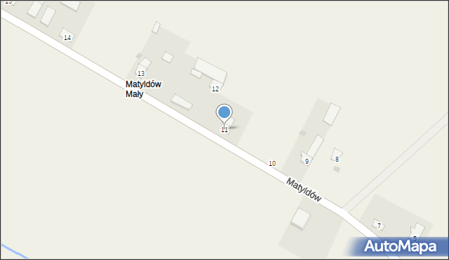 Matyldów, Matyldów, 11, mapa Matyldów