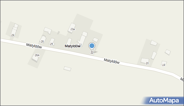 Matyldów, Matyldów, 22, mapa Matyldów