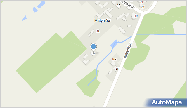 Matyniów, Matyniów, 17, mapa Matyniów