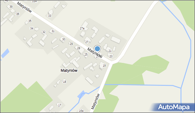 Matyniów, Matyniów, 23, mapa Matyniów