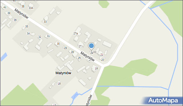 Matyniów, Matyniów, 24, mapa Matyniów