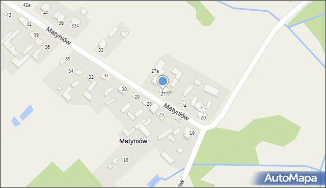 Matyniów, Matyniów, 27, mapa Matyniów