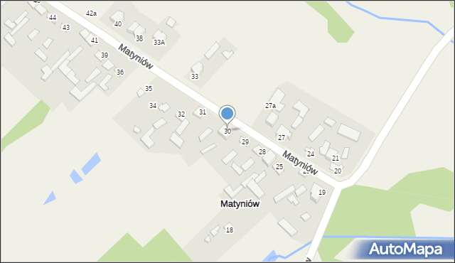 Matyniów, Matyniów, 30, mapa Matyniów