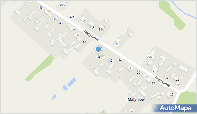 Matyniów, Matyniów, 34, mapa Matyniów