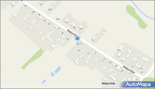 Matyniów, Matyniów, 35, mapa Matyniów