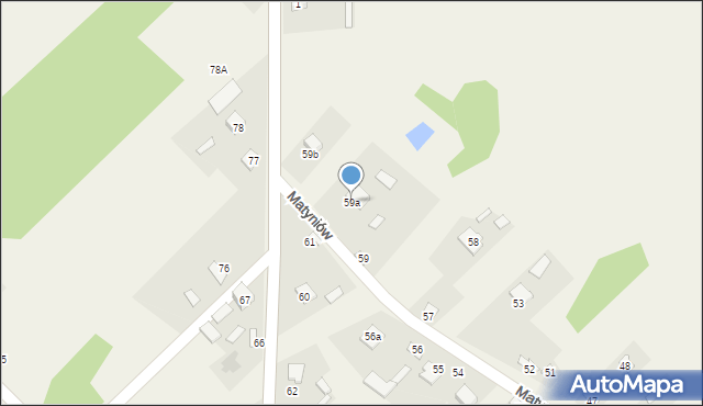 Matyniów, Matyniów, 59a, mapa Matyniów