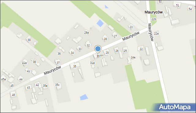 Mauryców, Mauryców, 30, mapa Mauryców