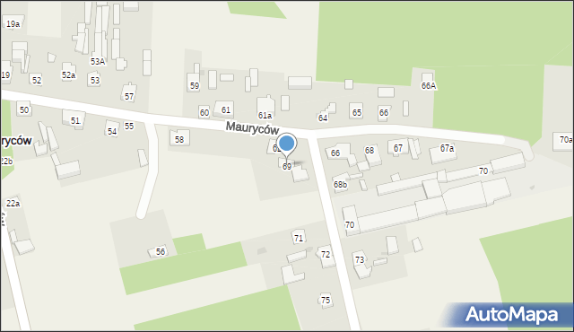 Mauryców, Mauryców, 69, mapa Mauryców