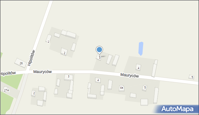 Mauryców, Mauryców, 3, mapa Mauryców