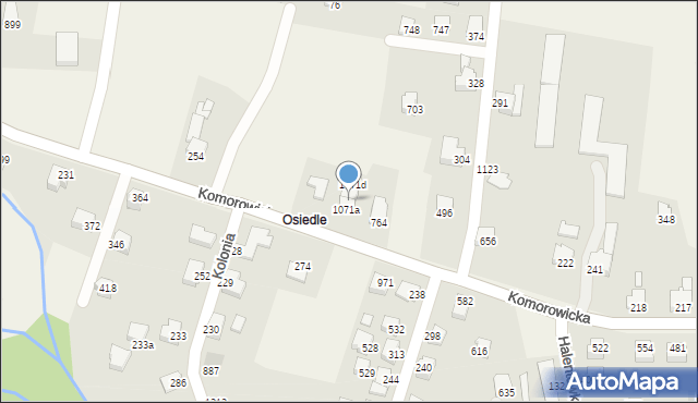 Mazańcowice, Mazańcowice, 1071b, mapa Mazańcowice