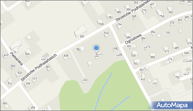 Mazańcowice, Mazańcowice, 121, mapa Mazańcowice