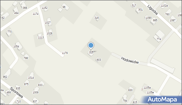 Mazańcowice, Mazańcowice, 315, mapa Mazańcowice