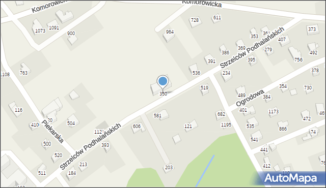 Mazańcowice, Mazańcowice, 350, mapa Mazańcowice