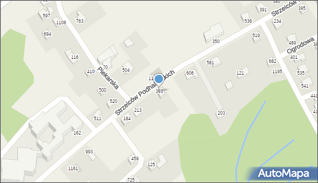 Mazańcowice, Mazańcowice, 393, mapa Mazańcowice