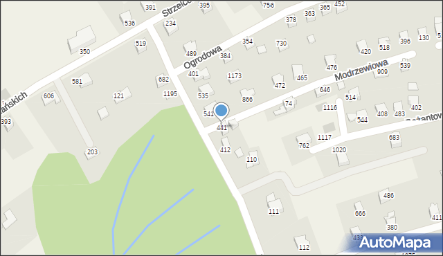 Mazańcowice, Mazańcowice, 441, mapa Mazańcowice