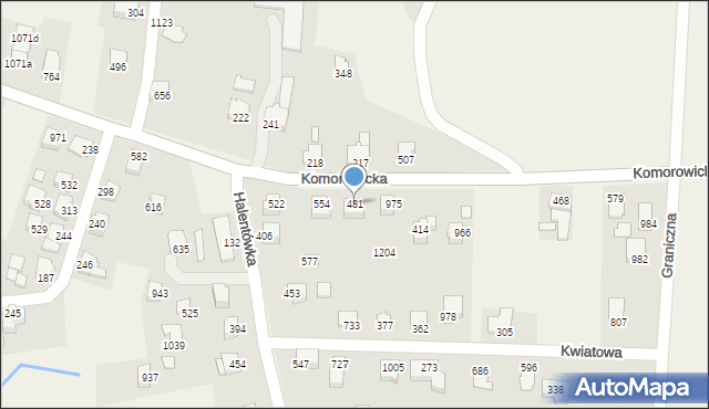 Mazańcowice, Mazańcowice, 481, mapa Mazańcowice