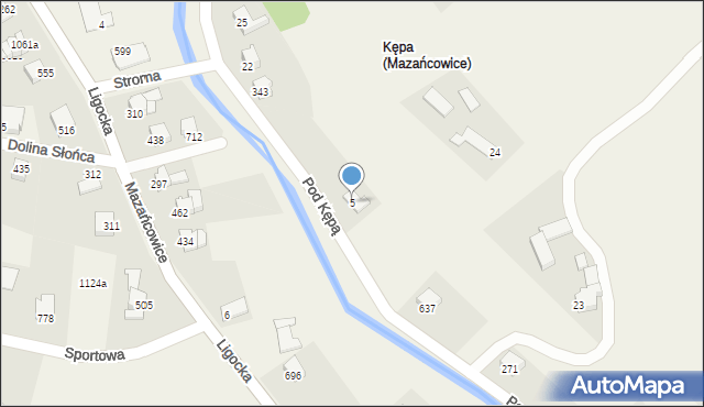 Mazańcowice, Mazańcowice, 5, mapa Mazańcowice