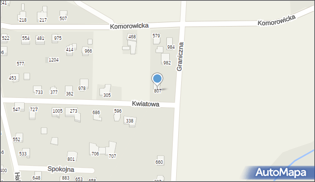 Mazańcowice, Mazańcowice, 807, mapa Mazańcowice