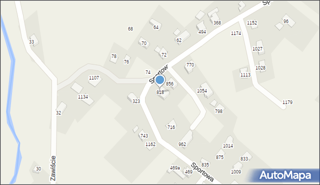 Mazańcowice, Mazańcowice, 818, mapa Mazańcowice