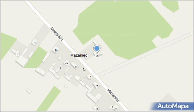 Mazaniec, Mazaniec, 1a, mapa Mazaniec