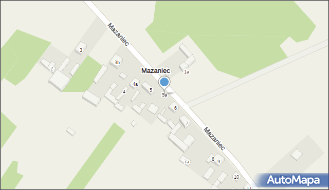 Mazaniec, Mazaniec, 5a, mapa Mazaniec