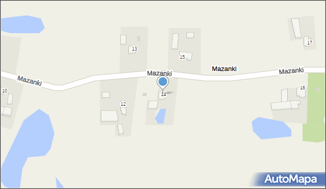 Mazanki, Mazanki, 14, mapa Mazanki