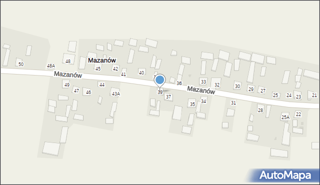 Mazanów, Mazanów, 39, mapa Mazanów