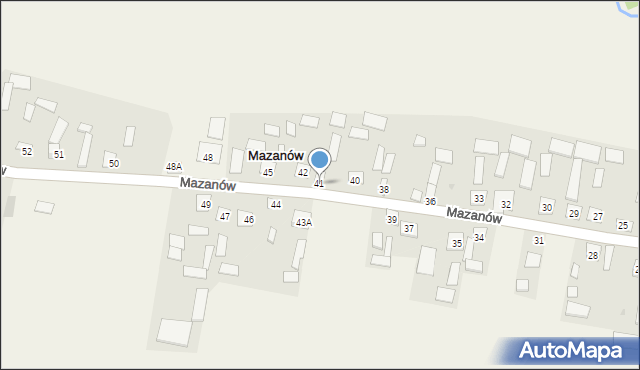 Mazanów, Mazanów, 41, mapa Mazanów