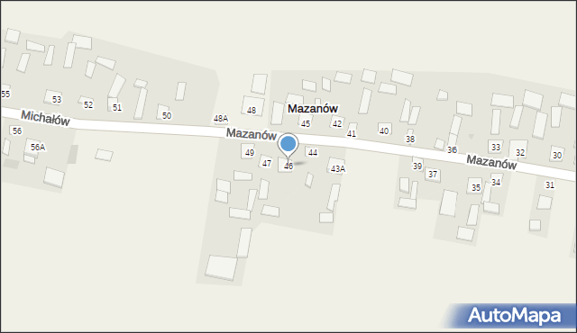 Mazanów, Mazanów, 46, mapa Mazanów