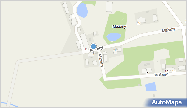 Mażany, Mażany, 7, mapa Mażany