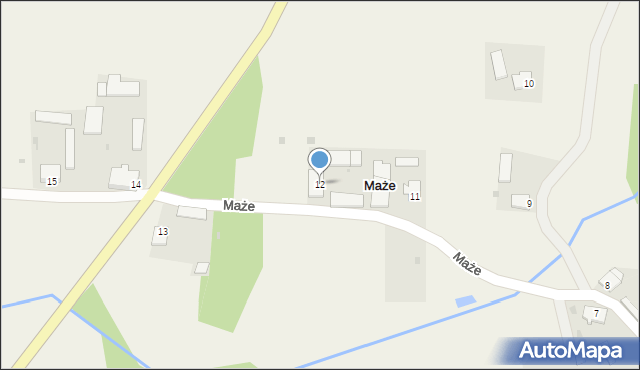 Maże, Maże, 12, mapa Maże